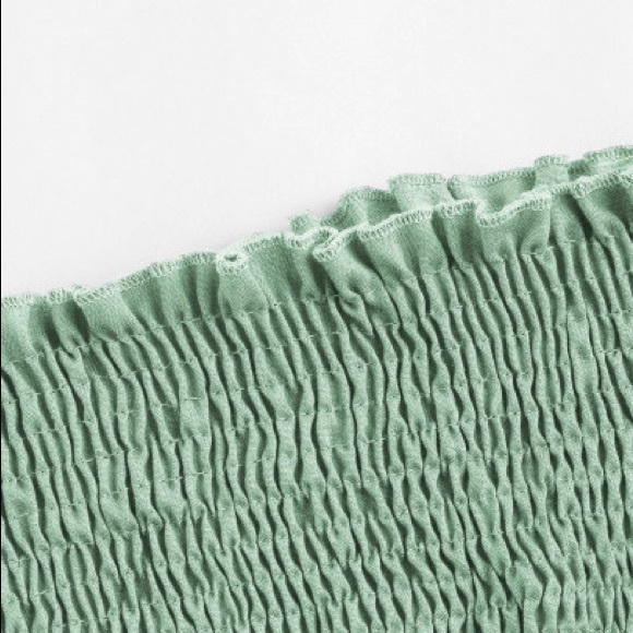 Pleated Tube Top in Mint Green Size SM - Picture 4 of 6